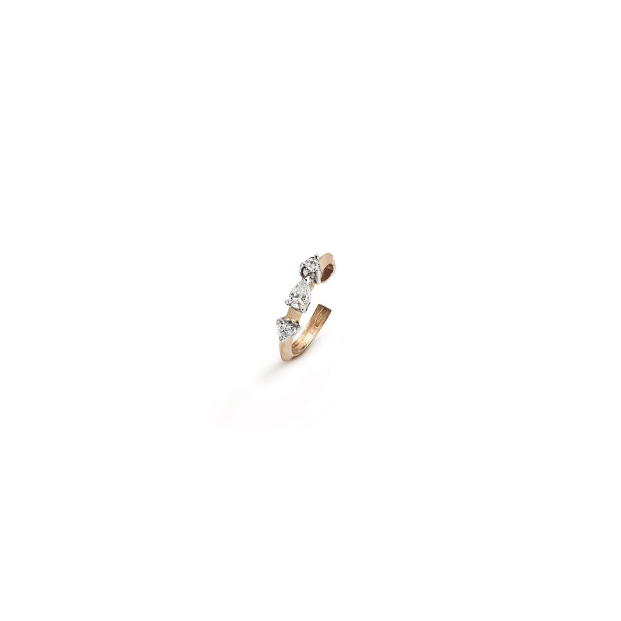 Orecchini BALANCE | Ear Cuff 'Balance' Con Diamante Taglio Goccia