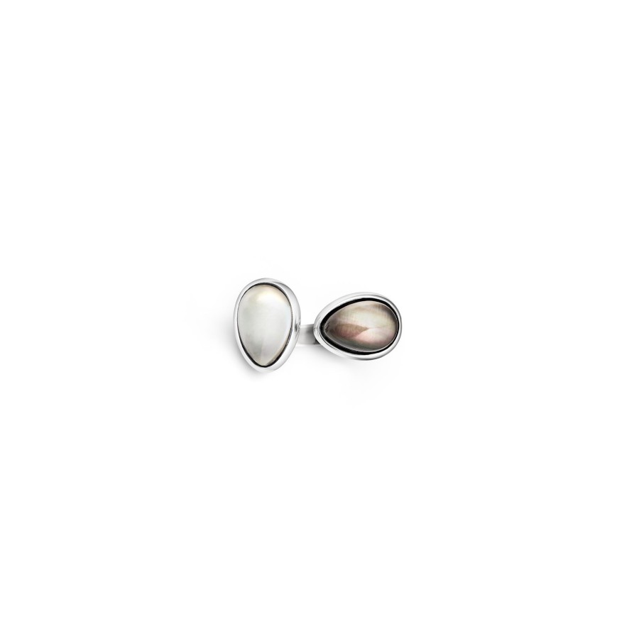 Anelli AURUM | Anello Goccia Bianco|Grigio 2 Elementi