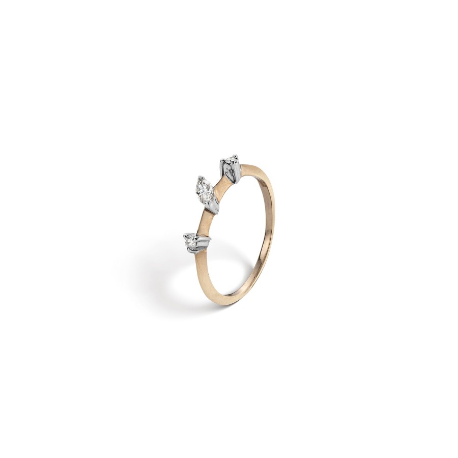 Anelli BALANCE | Anello 'Balance' Oro Rosa Con Marquise